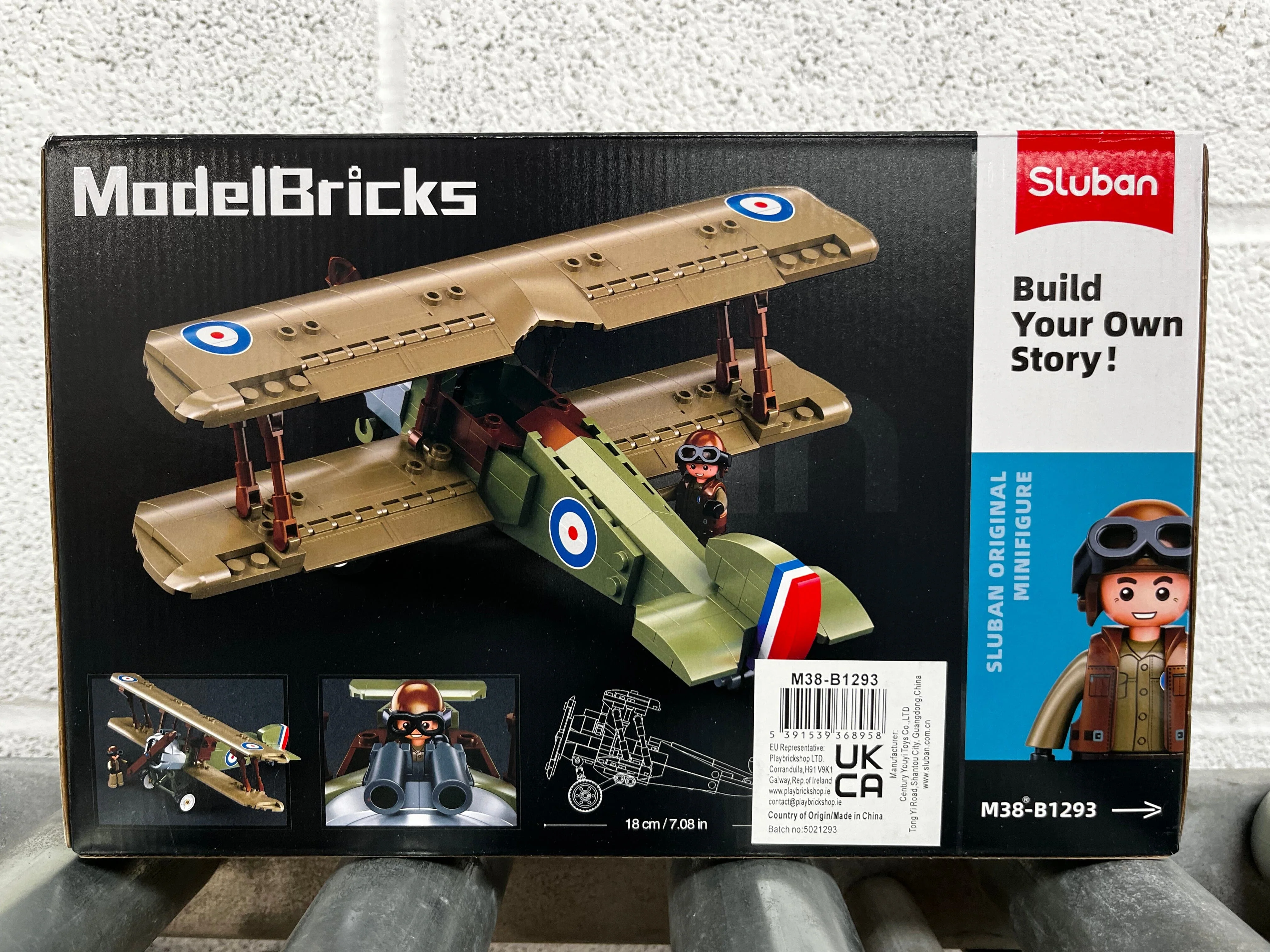 Sopwith Camel brick model plane - Sluban M38-B1293 - 293 bricks - Image 7