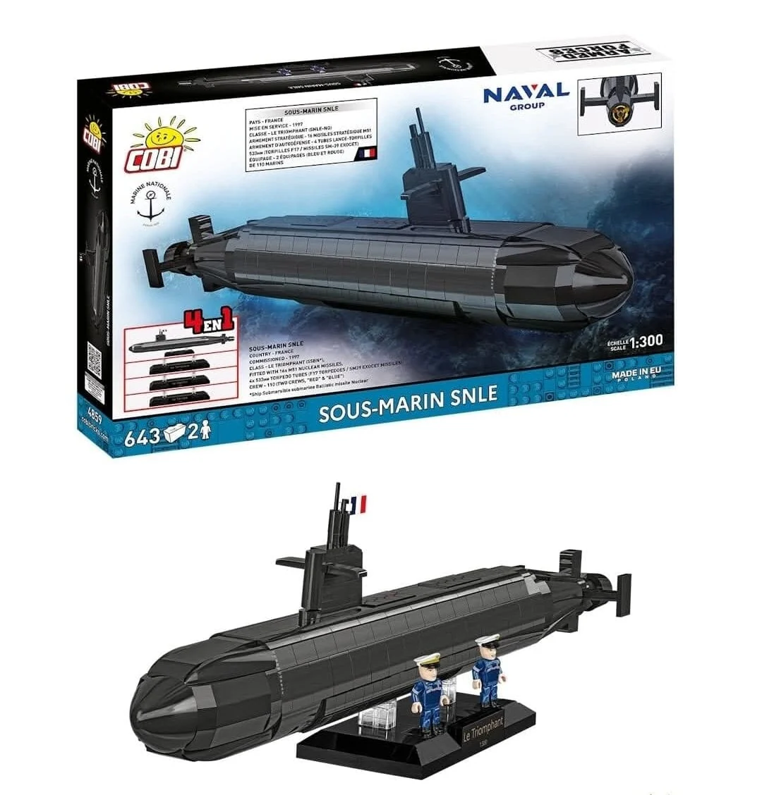 Sous-Marin SNLE submarine brick model - COBI 4859 - 643 bricks - Image 2