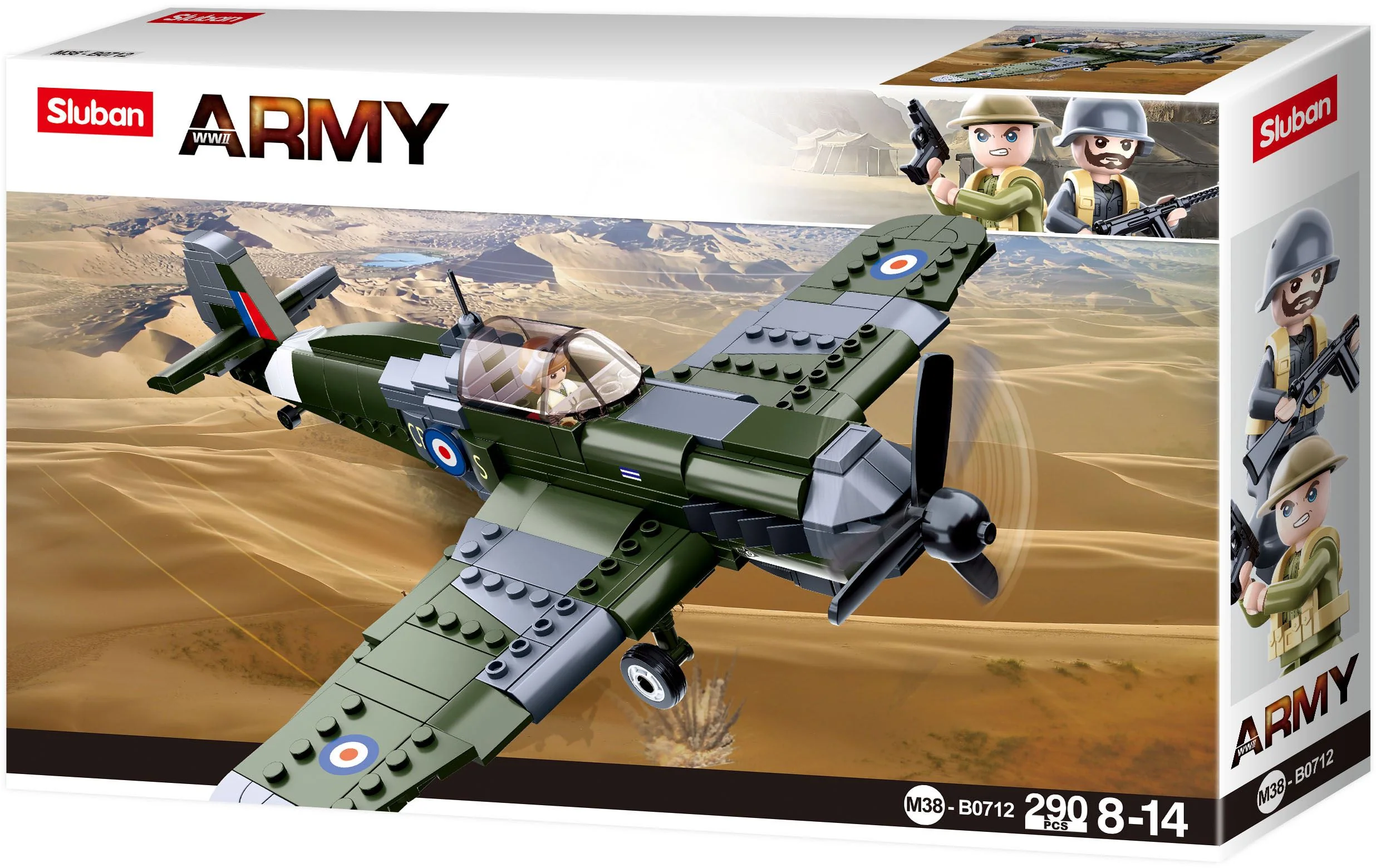 Spitfire brick plane model - SLUBAN M38-B0712 - 290 bricks - Image 5