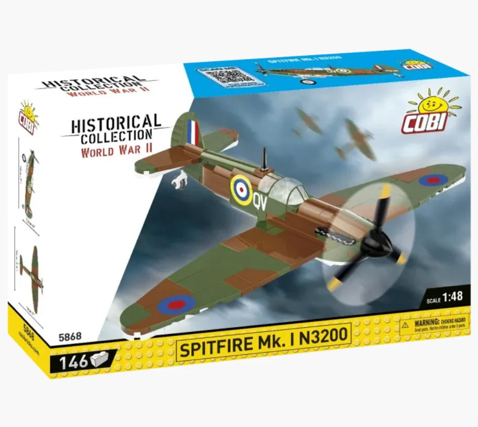 Spitfire MK.I N3200 brick plane model - COBI 5868 - 155 bricks - Image 2