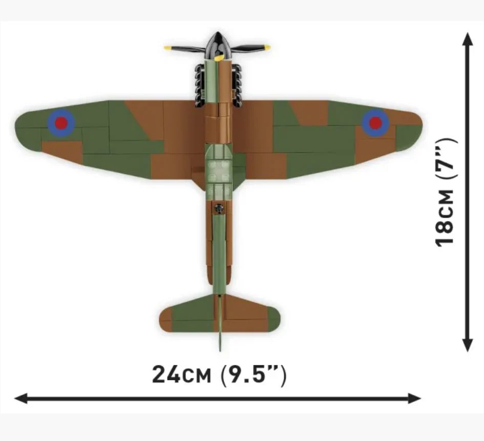 Spitfire MK.I N3200 brick plane model - COBI 5868 - 155 bricks - Image 4