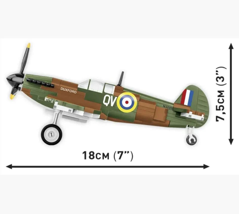 Spitfire MK.I N3200 brick plane model - COBI 5868 - 155 bricks - Image 5