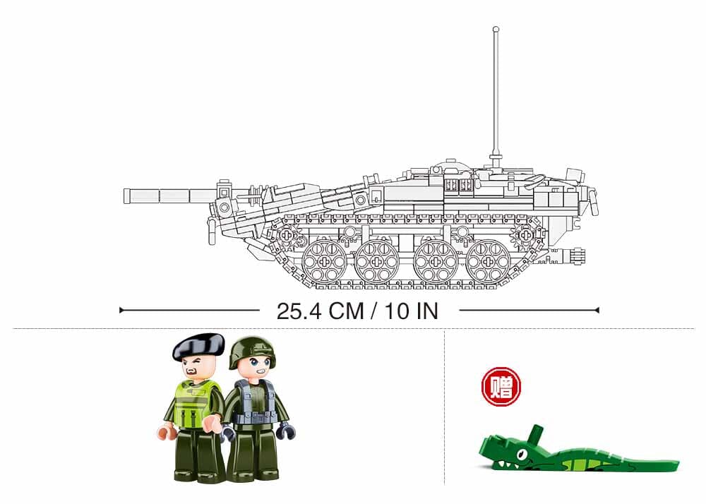 STRV103 brick tank model - Sluban M38-B1010 - 692 bricks - Image 2