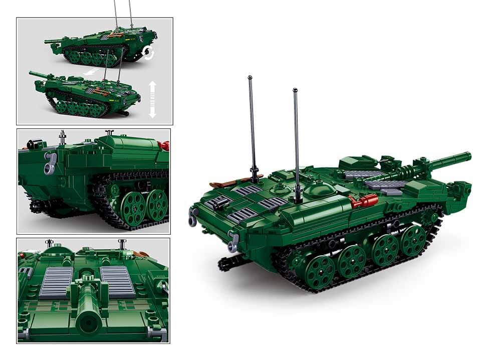 STRV103 brick tank model - Sluban M38-B1010 - 692 bricks - Image 4