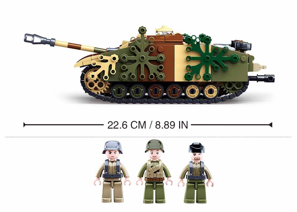 Stug Armoured Fighting vehicle brick model - Sluban M38-B0858 - 524 bricks - Image 2