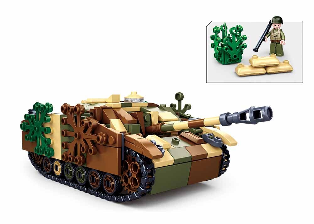 Stug Armoured Fighting vehicle brick model - Sluban M38-B0858 - 524 bricks - Image 4