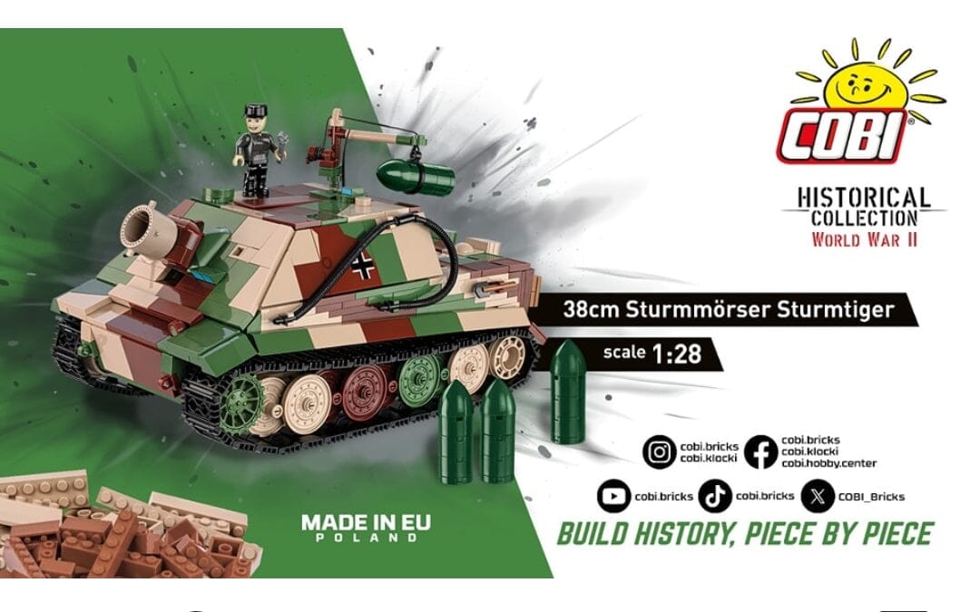 Sturmmorser Tiger "Sturmtiger" brick tank model - COBI-2585 - 1100 bricks - Image 6