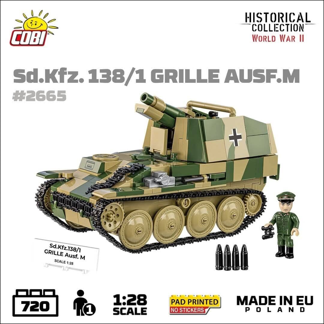 Sturmpanzer 38(t) Grille Ausf. M brick model - COBI 2665 - 720 bricks - Image 4