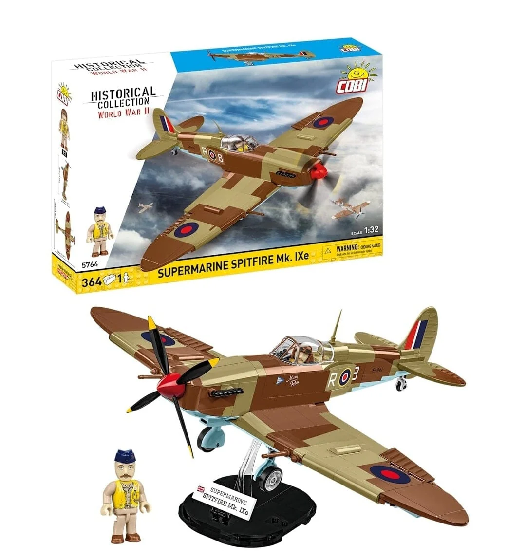Supermarine Spitfire Mk.IXe plane brick model - COBI 5764 - 364 bricks