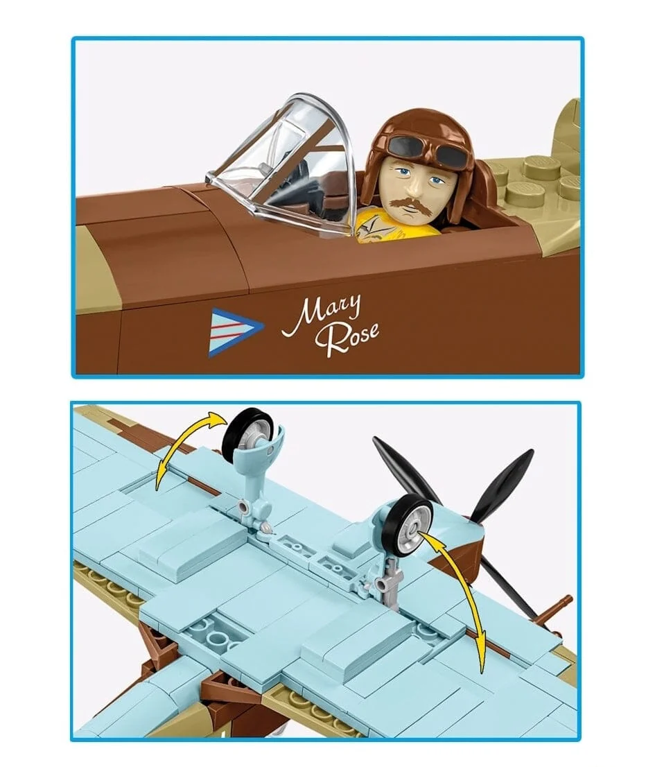 Supermarine Spitfire Mk.IXe plane brick model - COBI 5764 - 364 bricks - Image 7