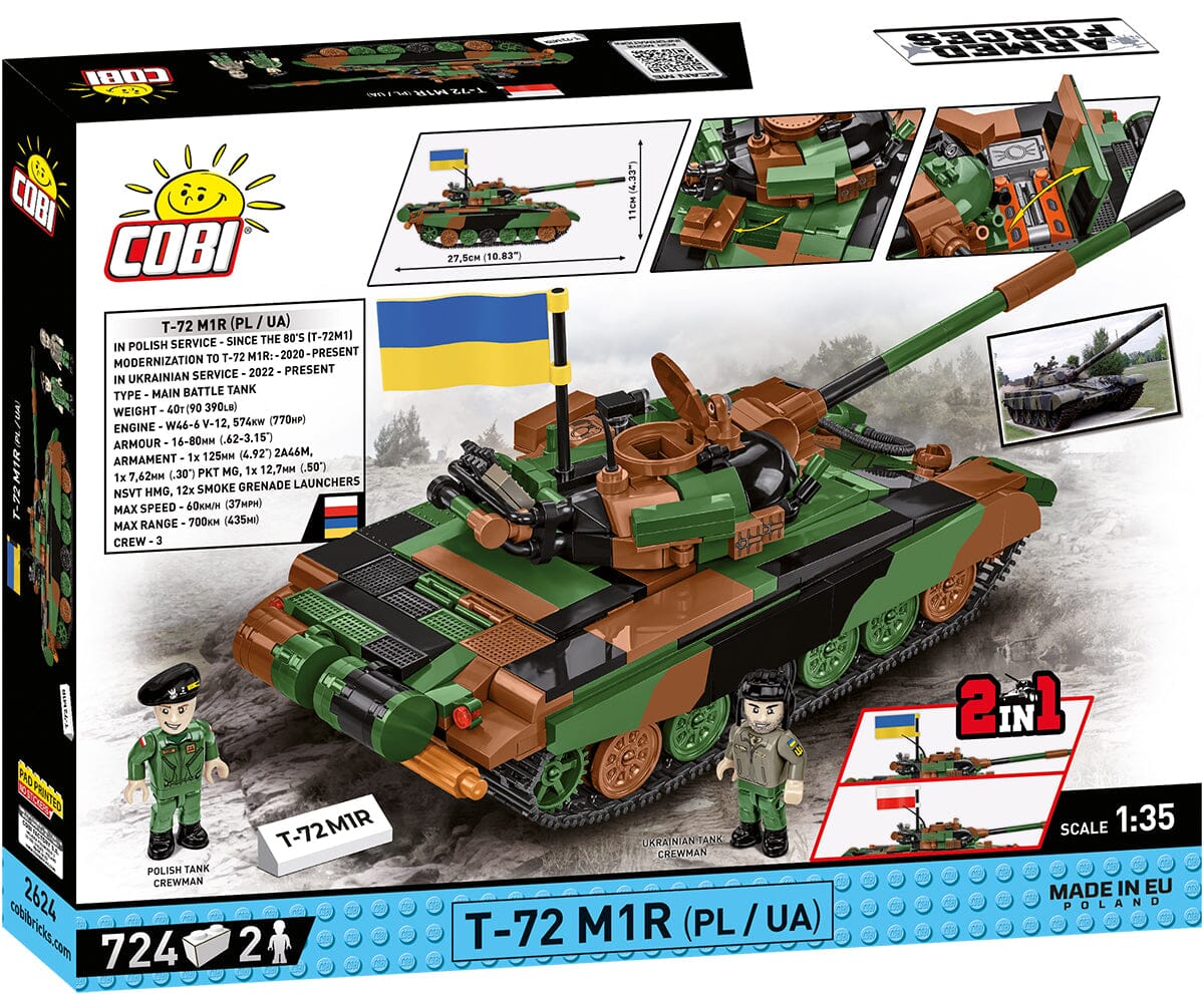 T-72 M1R brick tank model  - COBI 2624 - 724 bricks - Image 4