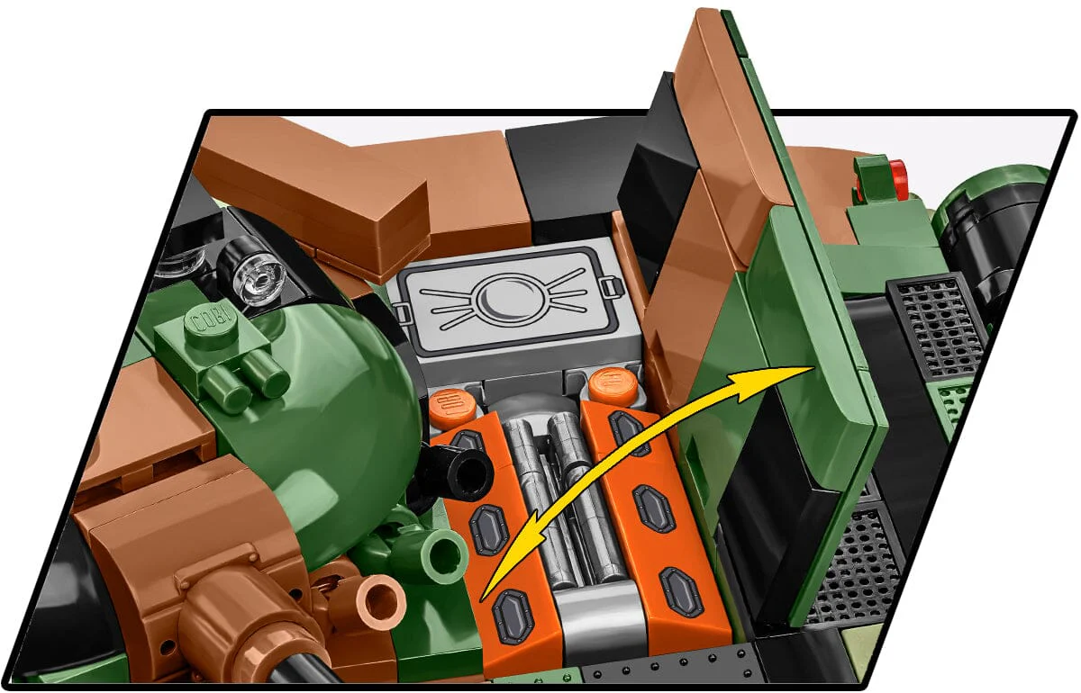 T-72 M1R brick tank model  - COBI 2624 - 724 bricks - Image 8