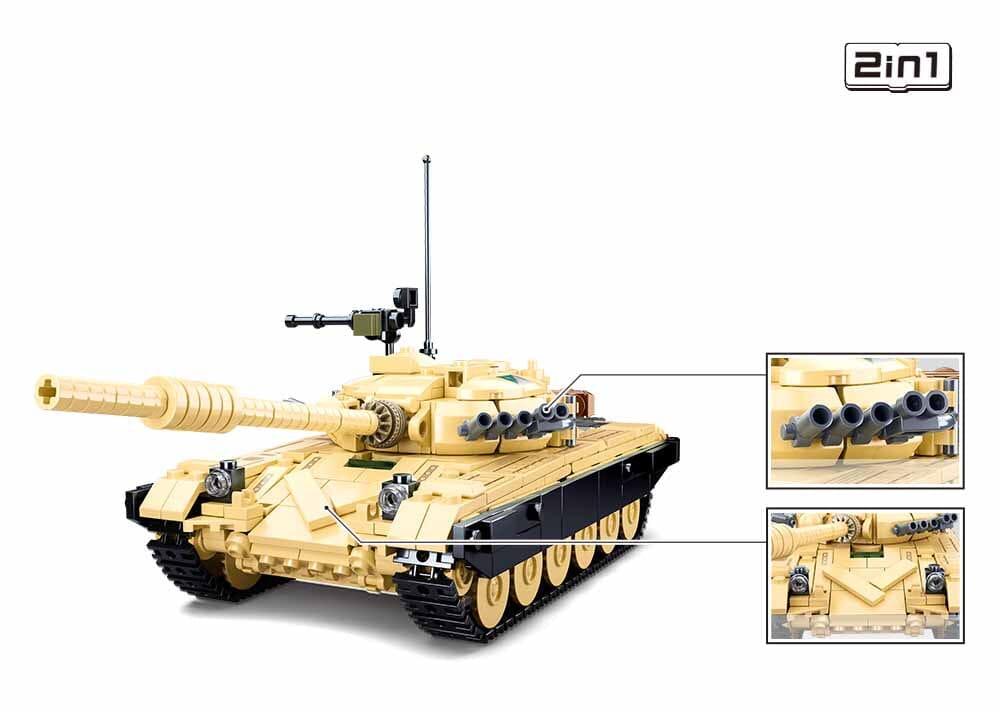 T-72B3  brick tank model - Sluban M38-B1011 - 770 bricks - Image 2
