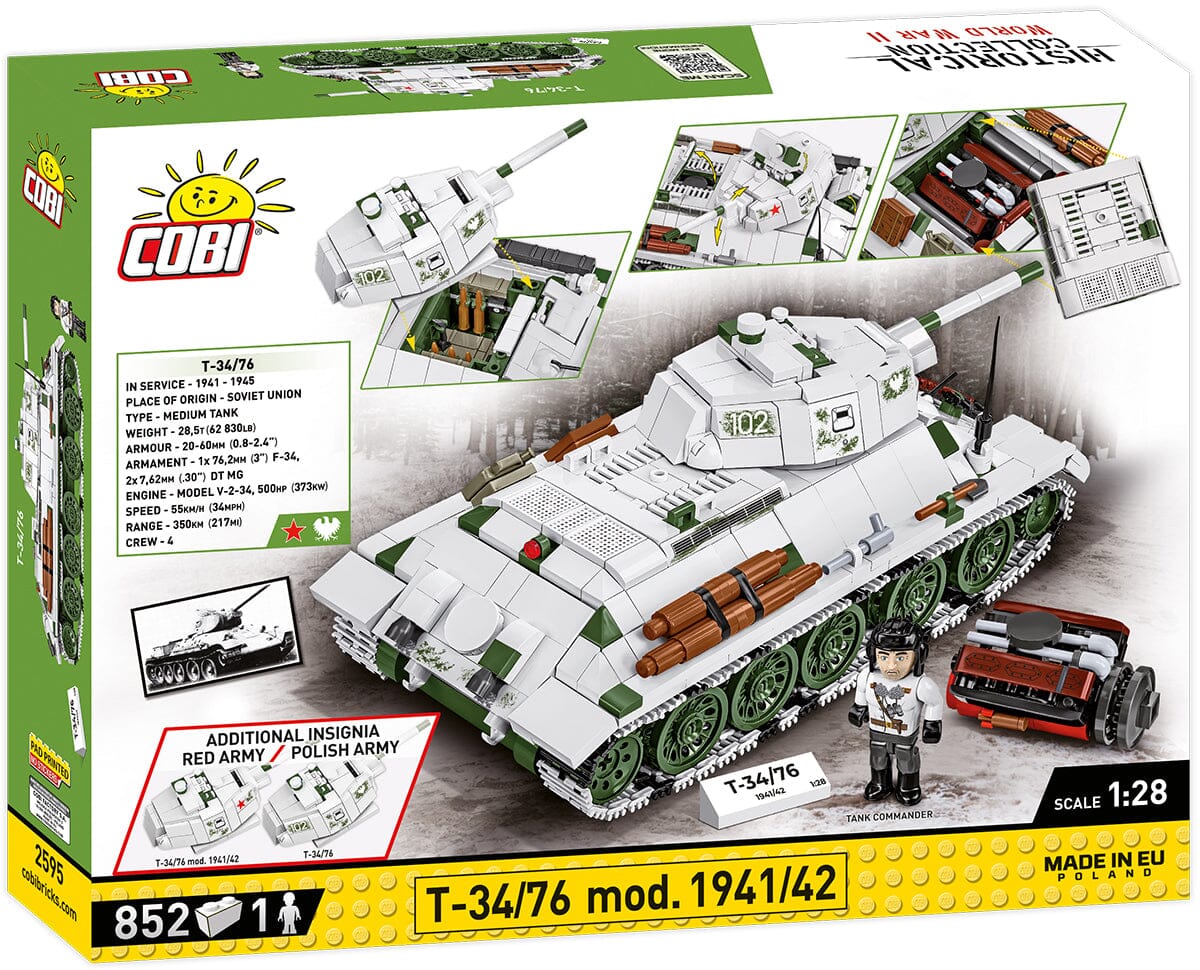 T34/76 mod. 1941/1942 brick tank model - COBI 2595 - 852 bricks - Image 12