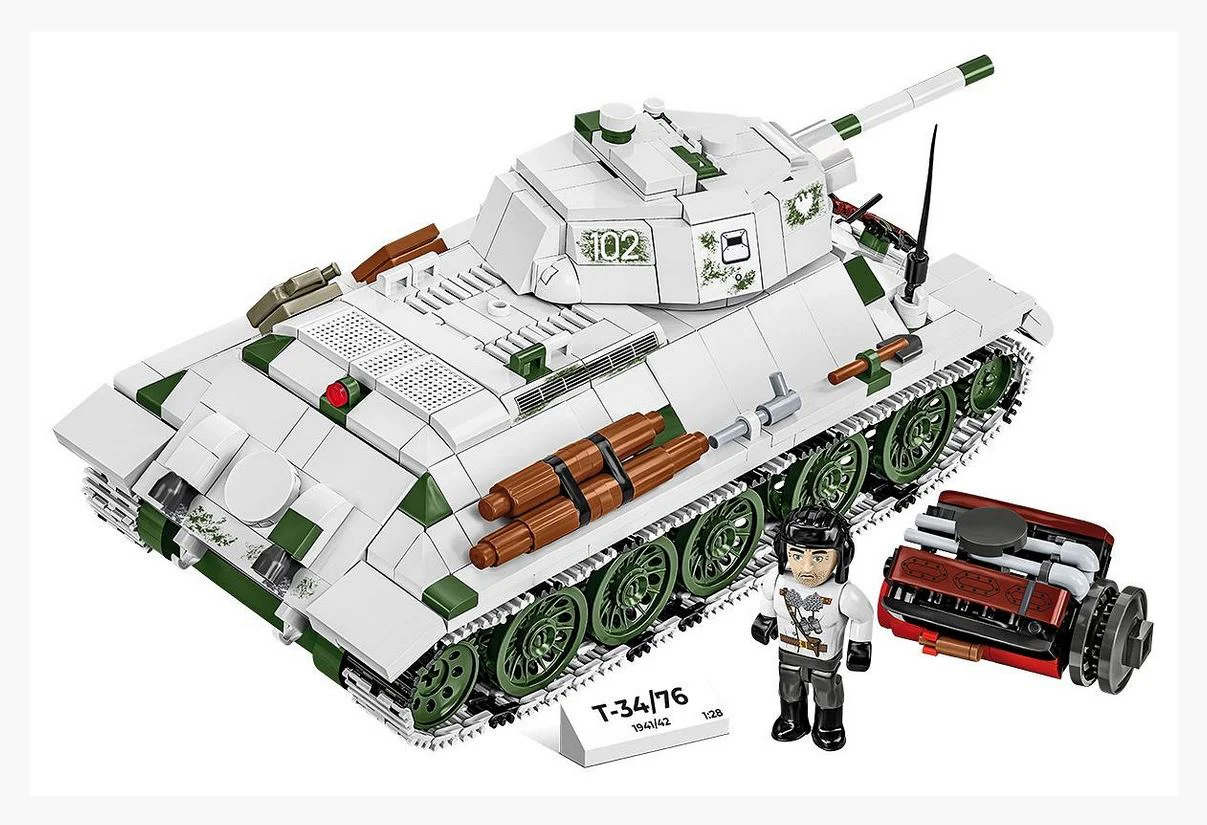 T34/76 mod. 1941/1942 brick tank model - COBI 2595 - 852 bricks - Image 3