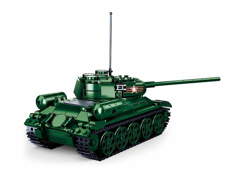 T34-85 brick tank model - Sluban M38-B0982 - 497 bricks - Image 2