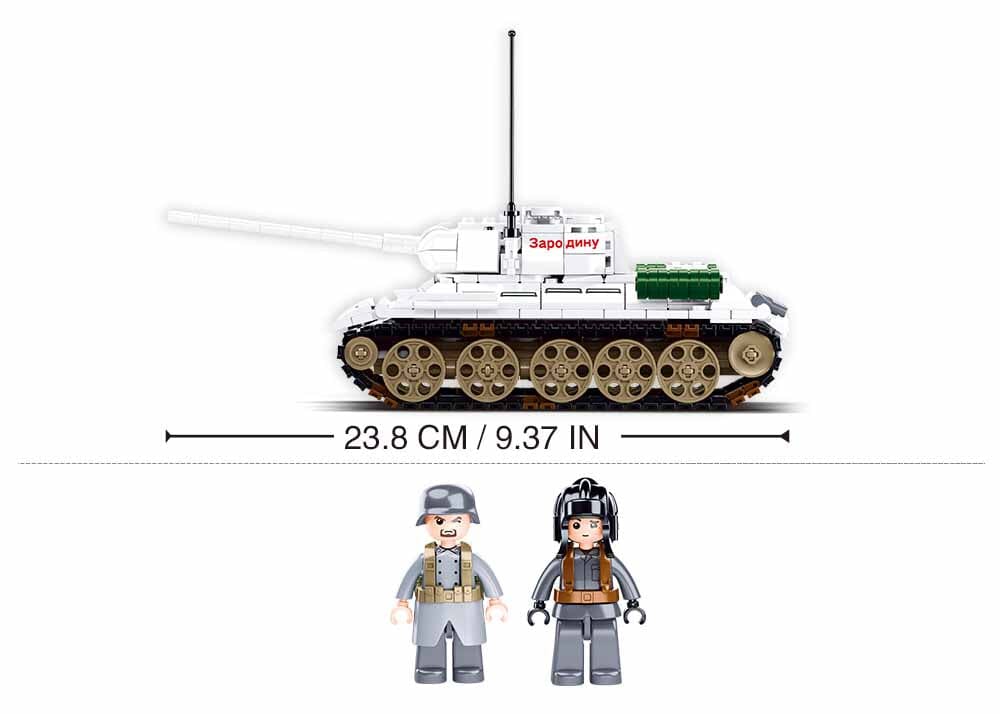 T34/85 Medium tank model - Sluban M38-B0978 - 518 bricks - Image 4