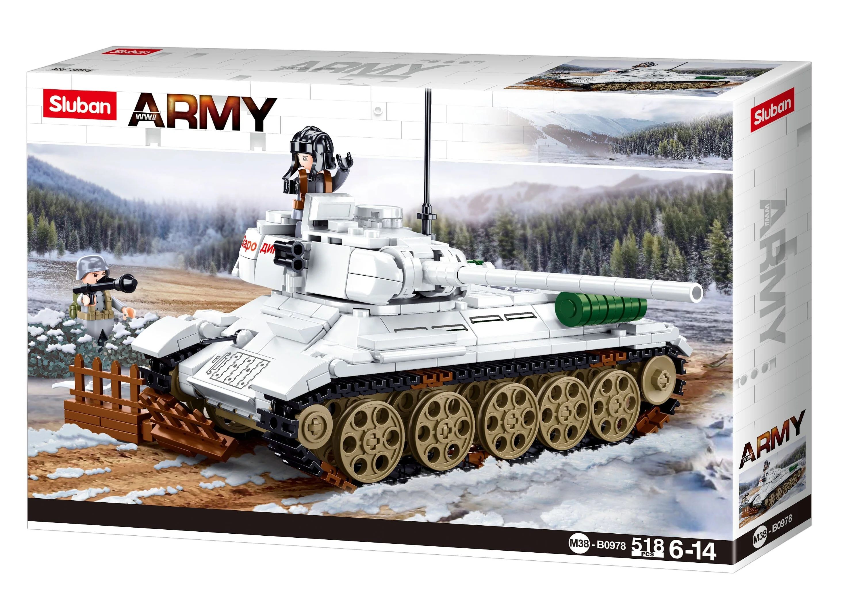 T34/85 Medium tank model - Sluban M38-B0978 - 518 bricks - Image 5