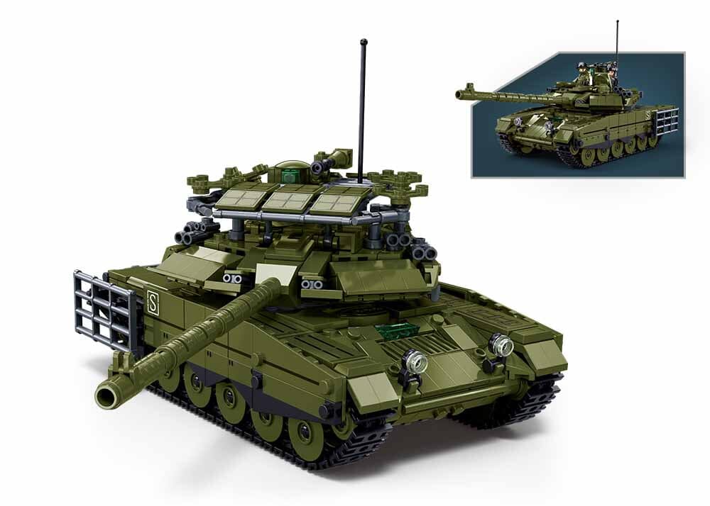 T90M-S brick tank model - Sluban M38-B1377 - 811 bricks - Image 3