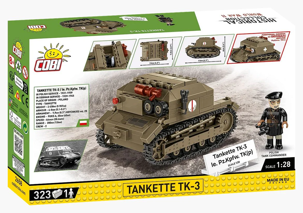 TK-3 Tankette brick model - COBI 2658 - 323 bricks - Image 4