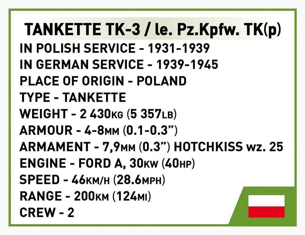 TK-3 Tankette brick model - COBI 2658 - 323 bricks - Image 5