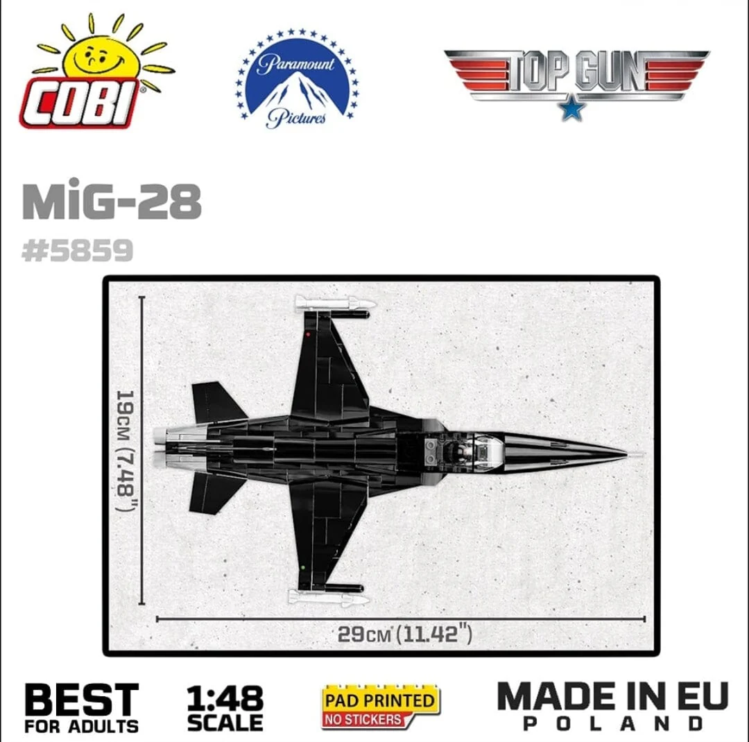 Top Gun MIG-28 brick plane model - COBI 5859 - 332 bricks - Image 6
