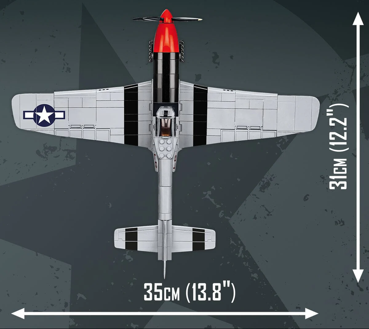 Top Gun Mustang P-51D plane brick model - COBI 5846 - 350 bricks - Image 7