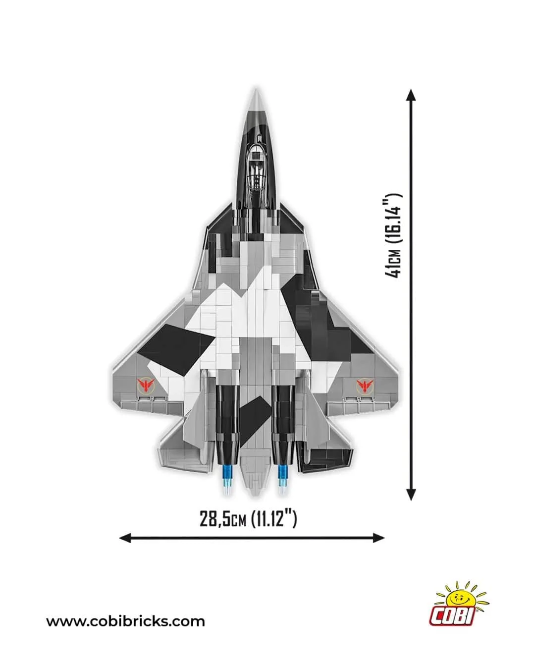 Top Gun SU-57 Felon brick plane model - COBI 5921 - 816 bricks - Image 7