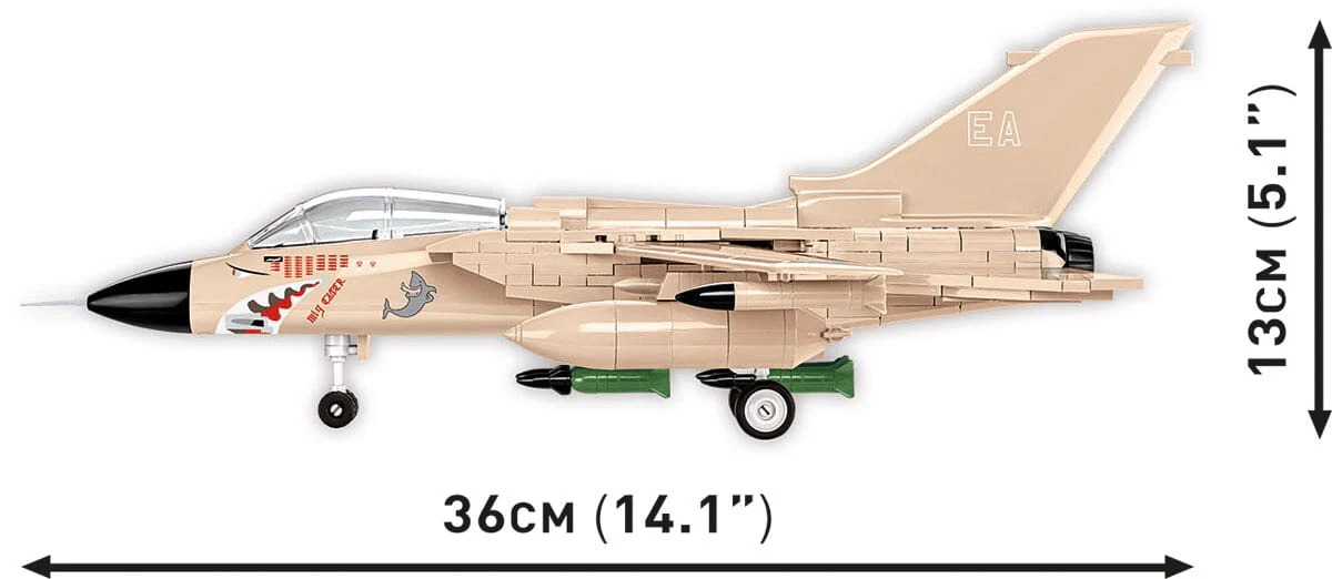 Tornado GR1 "MIG Eater" brick plane model - COBI 5854 - 527 bricks - Image 5
