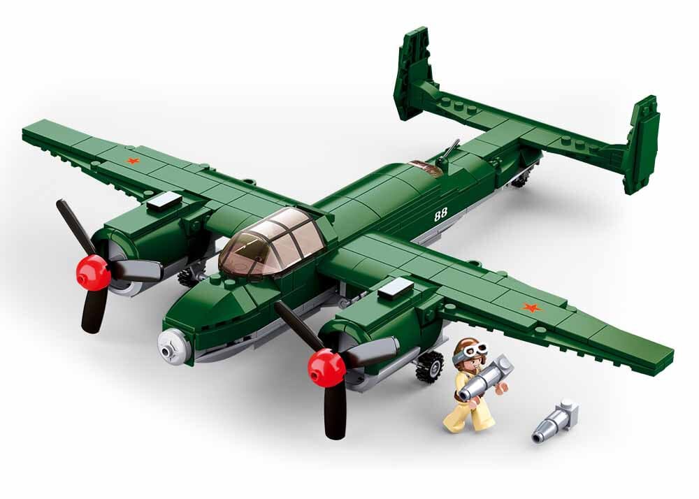 Tupolev TU-2 Bomber brick model plane - Sluban M38-B0688 - 311 bricks - Image 2