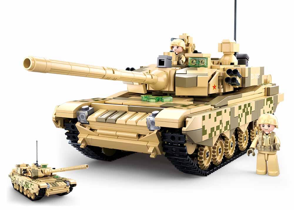 Type 99A brick tank model - Sluban M38-B0790 - 893 bricks