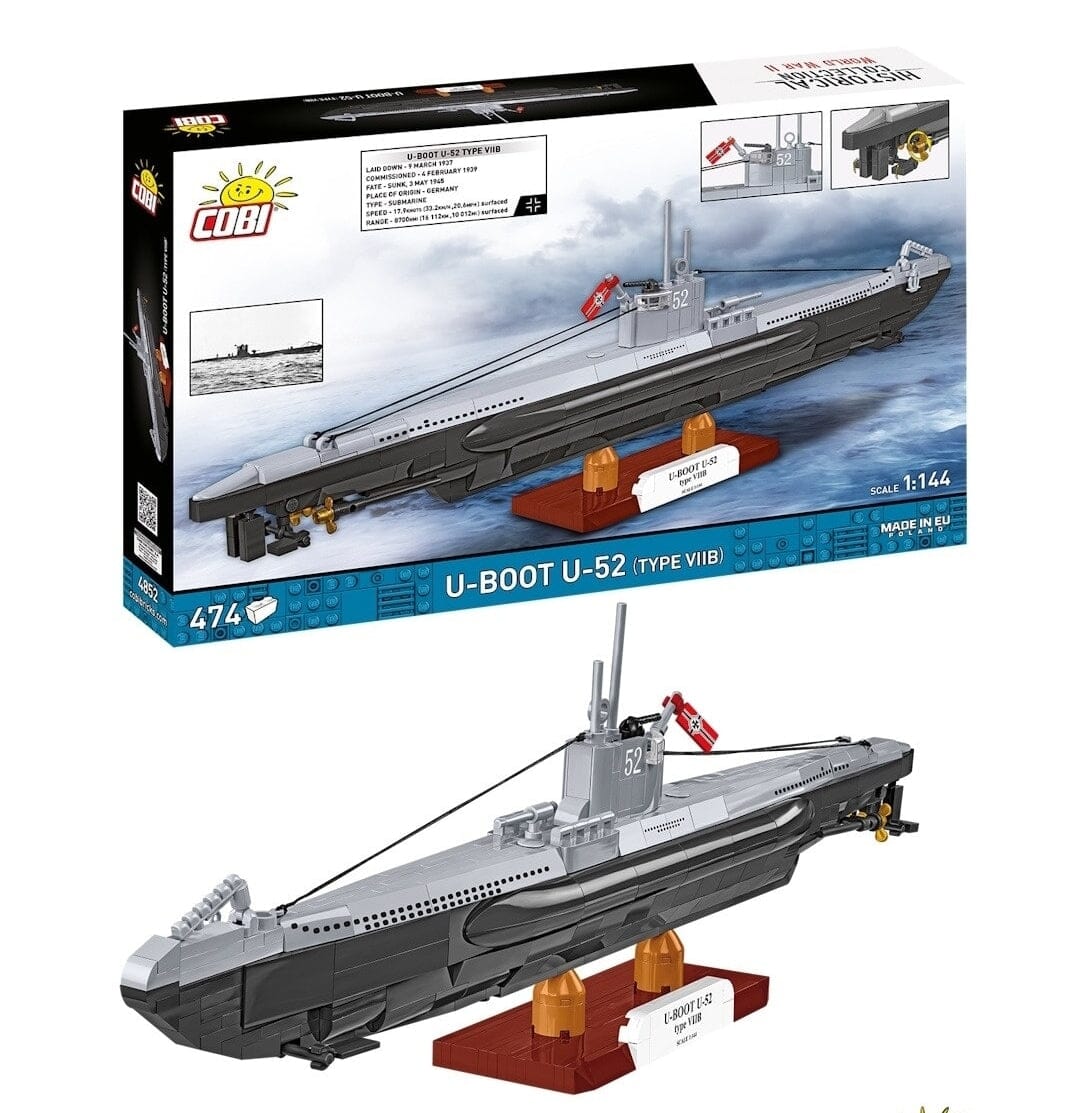 U-Boot U-52 VIIB submarine brick model - COBI 4852 - 470 bricks - Image 2