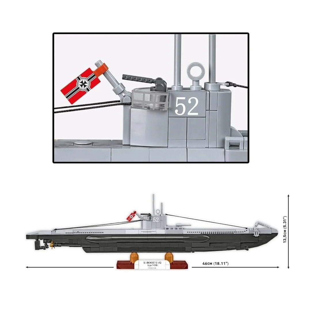 U-Boot U-52 VIIB submarine brick model - COBI 4852 - 470 bricks - Image 3