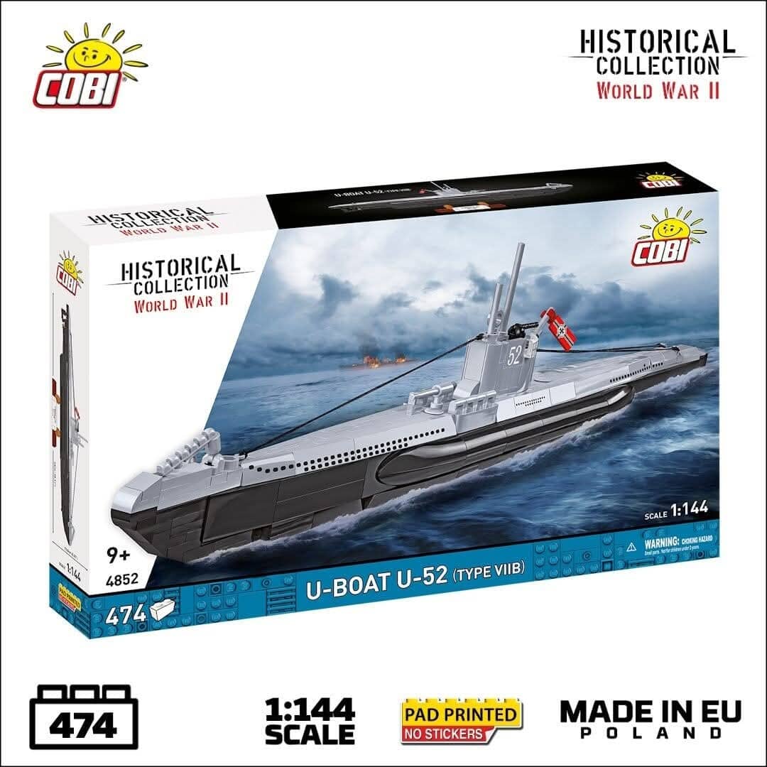 U-Boot U-52 VIIB submarine brick model - COBI 4852 - 470 bricks - Image 4