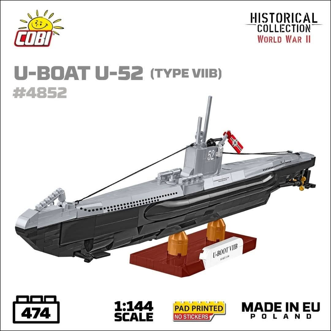 U-Boot U-52 VIIB submarine brick model - COBI 4852 - 470 bricks - Image 5