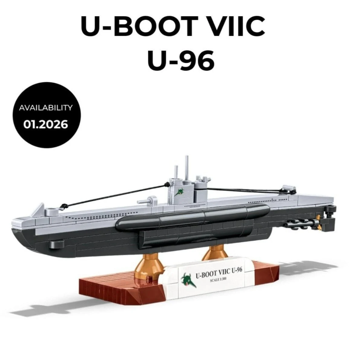U-Boot VIIC U-96 submarine brick model - COBI 4857 - 162 bricks - Image 3