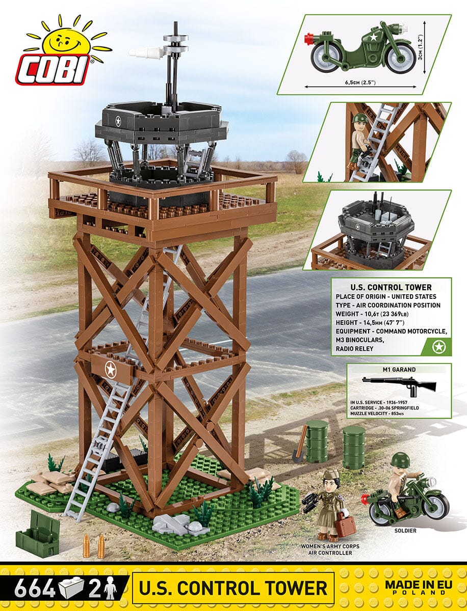 US Control Tower brick model - COBI 3125 - 664 bricks - Image 4