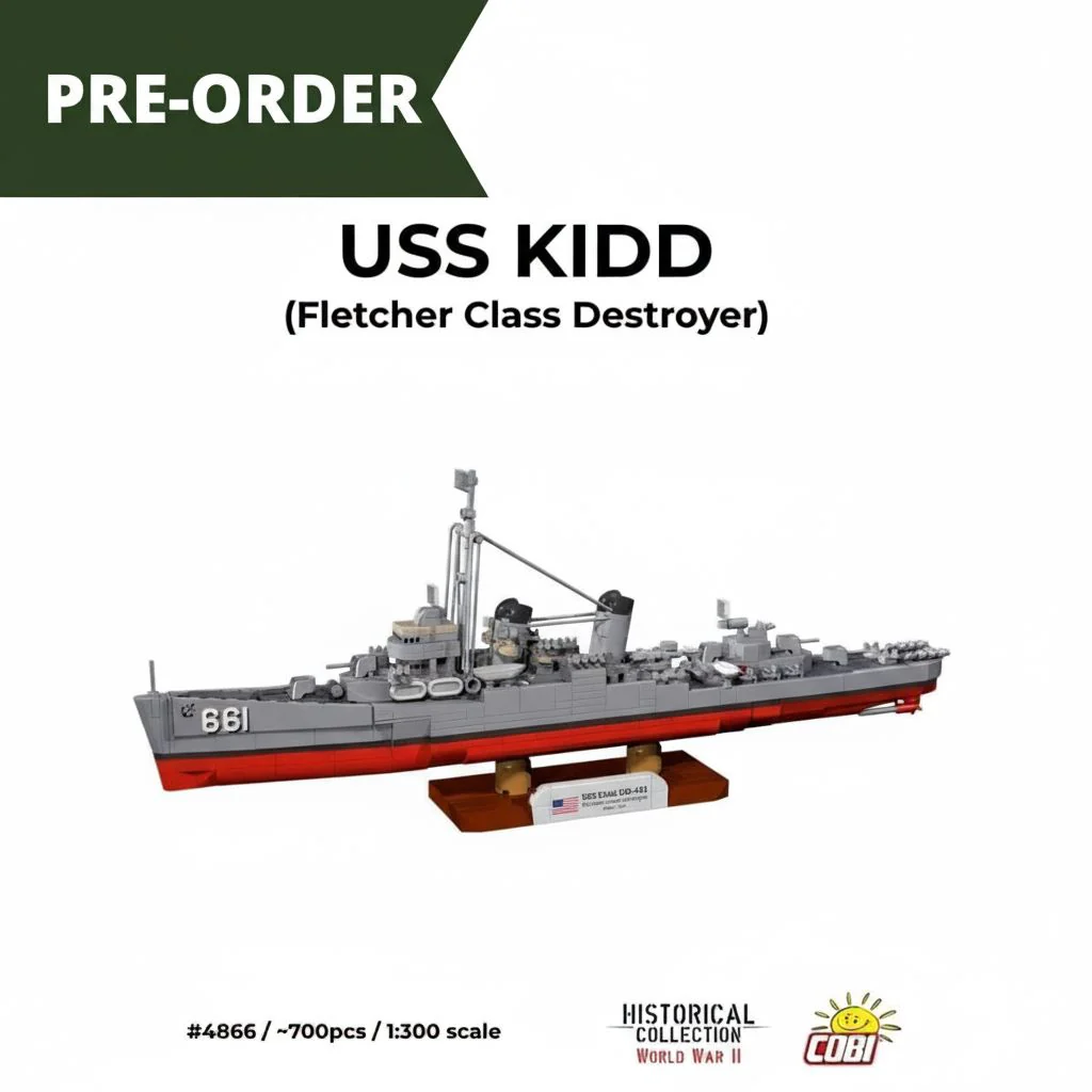 USS Kidd battleship brick model - COBI 4866 - 700 bricks
