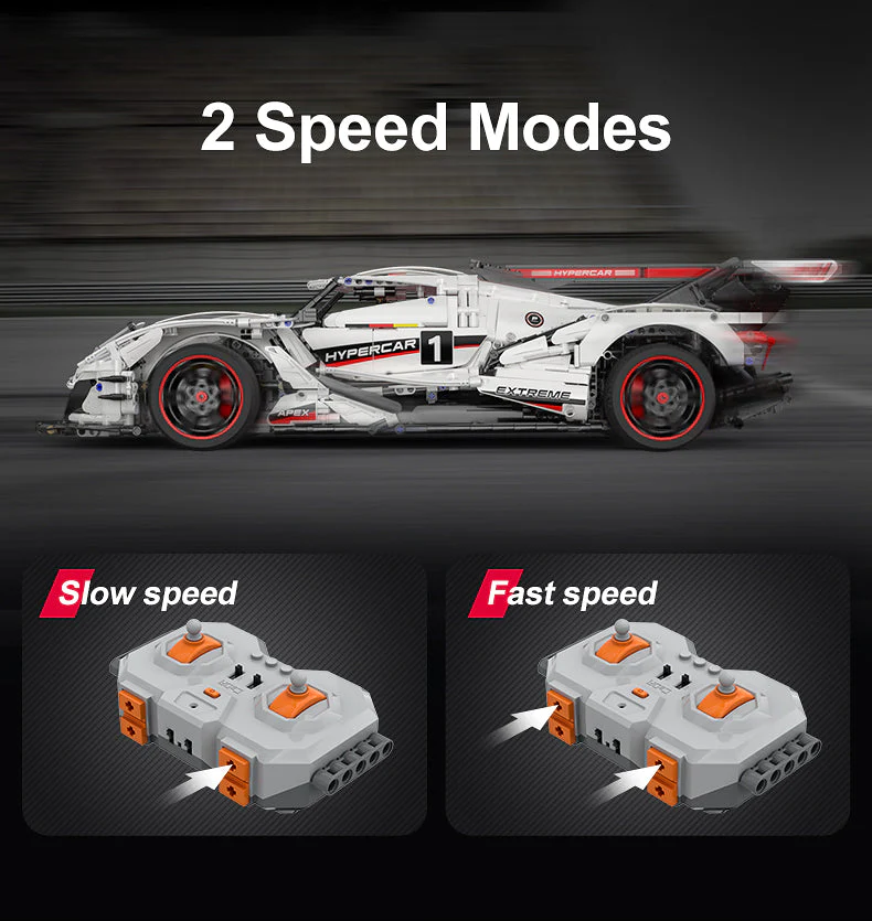 V12 Hyper Car RC brick model kit - CADA C61053W - 4449 bricks - Image 14