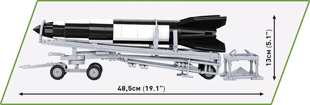 V2 rocket on Meiller vehicle brick model - COBI 3120 - 1210 bricks EXECUTIVE EDITION - Image 5