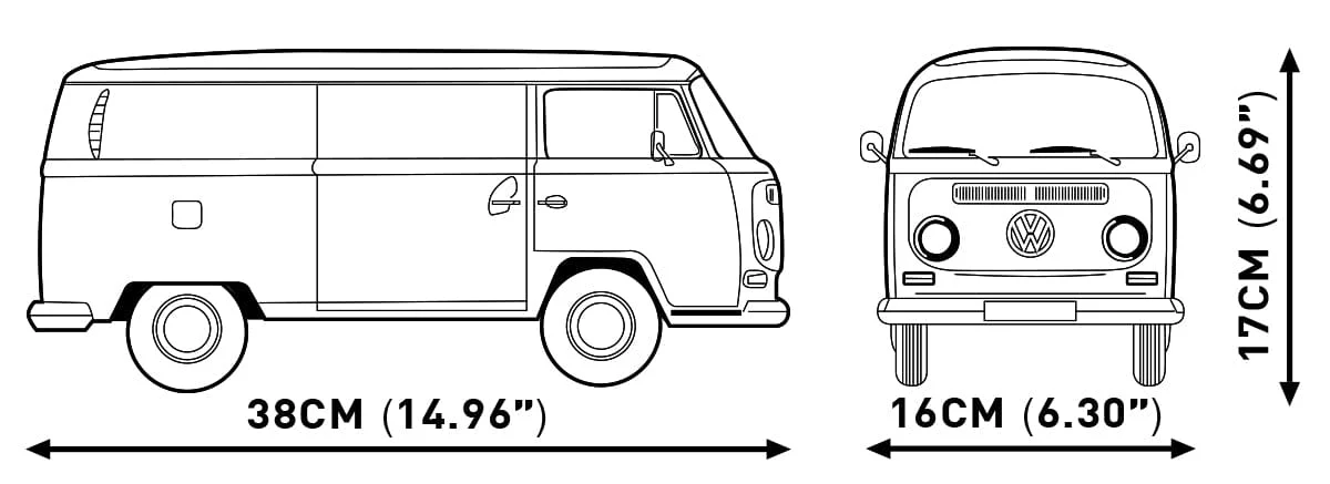 Volkswagen T2a Campervan brick model - COBI 24361 - 2775 bricks - Image 11