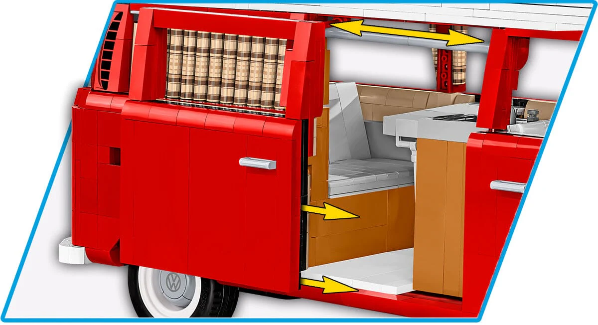 Volkswagen T2a Campervan brick model - COBI 24361 - 2775 bricks - Image 7