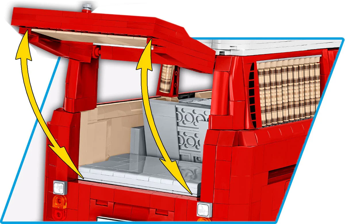 Volkswagen T2a Campervan brick model - COBI 24361 - 2775 bricks - Image 8