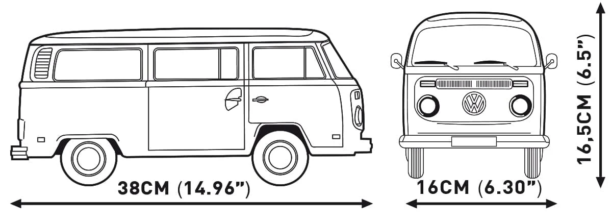 Volkswagen T2a Campervan brick model - COBI 24362 - 2300 bricks - Image 11