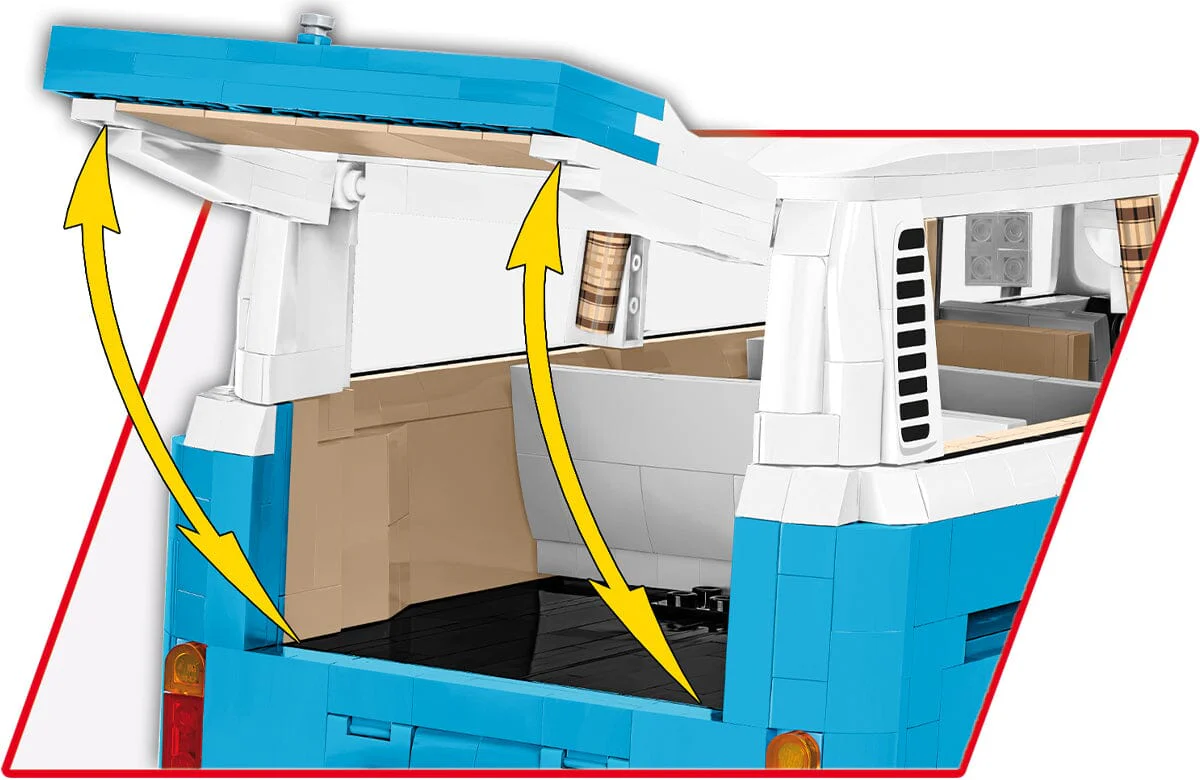 Volkswagen T2a Campervan brick model - COBI 24362 - 2300 bricks - Image 9