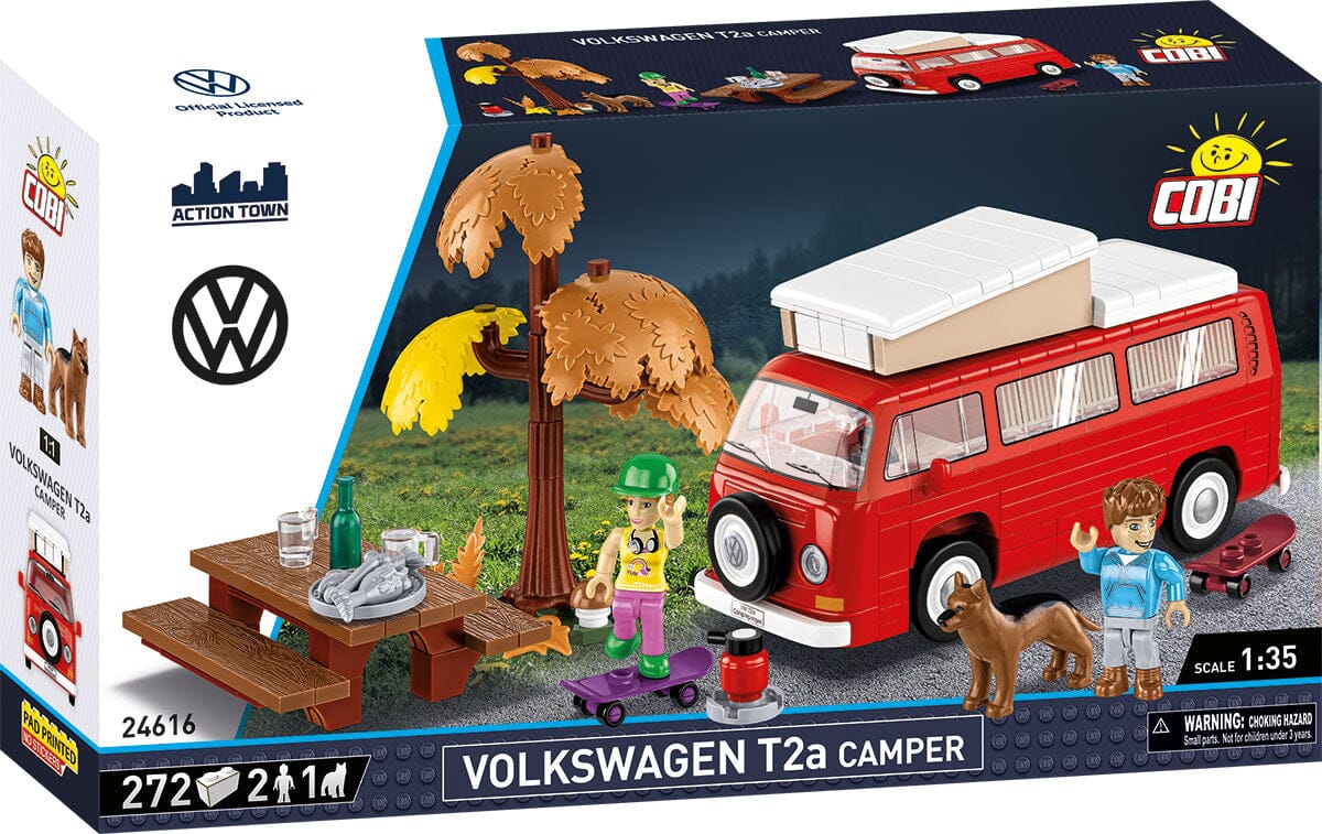 Volkswagen T2a Campingwagen brick model - COBI 24616 - 287 bricks