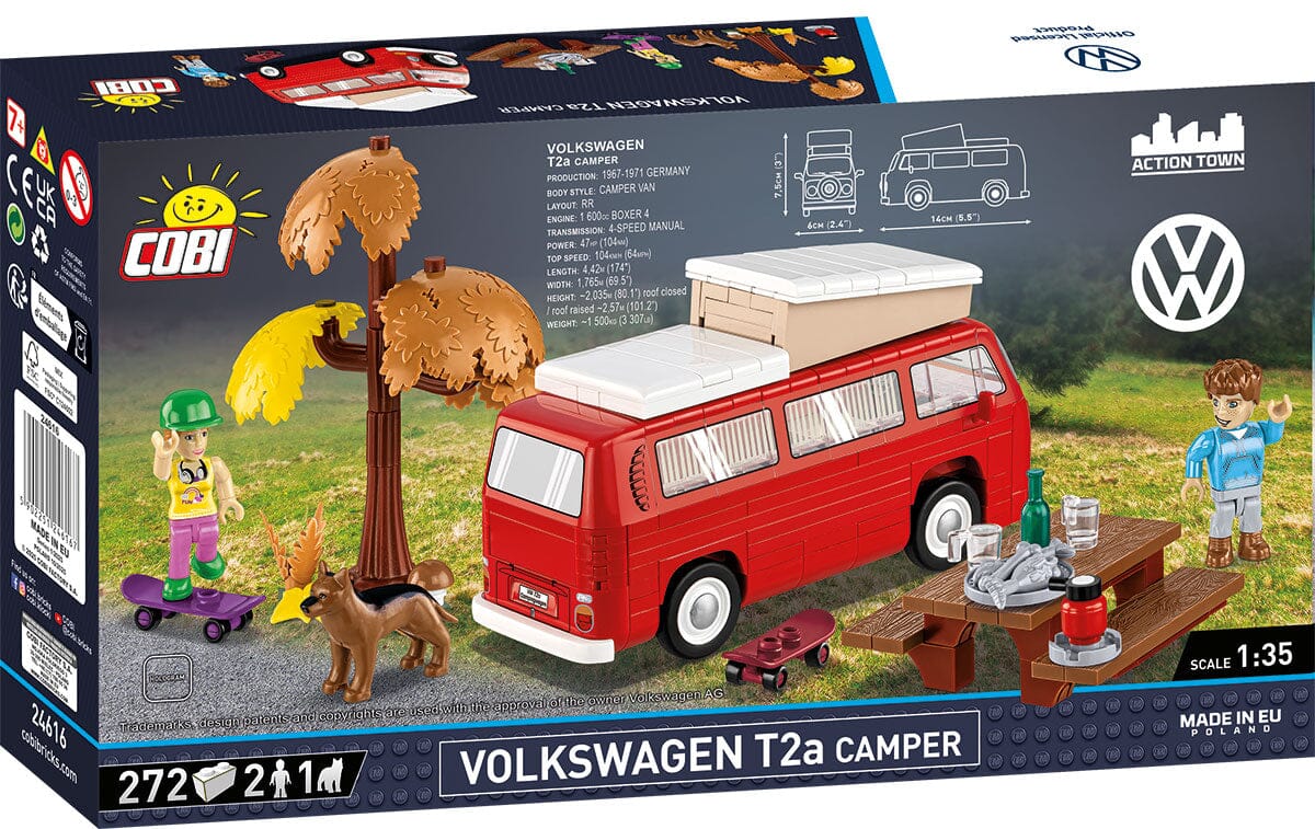 Volkswagen T2a Campingwagen brick model - COBI 24616 - 287 bricks - Image 4