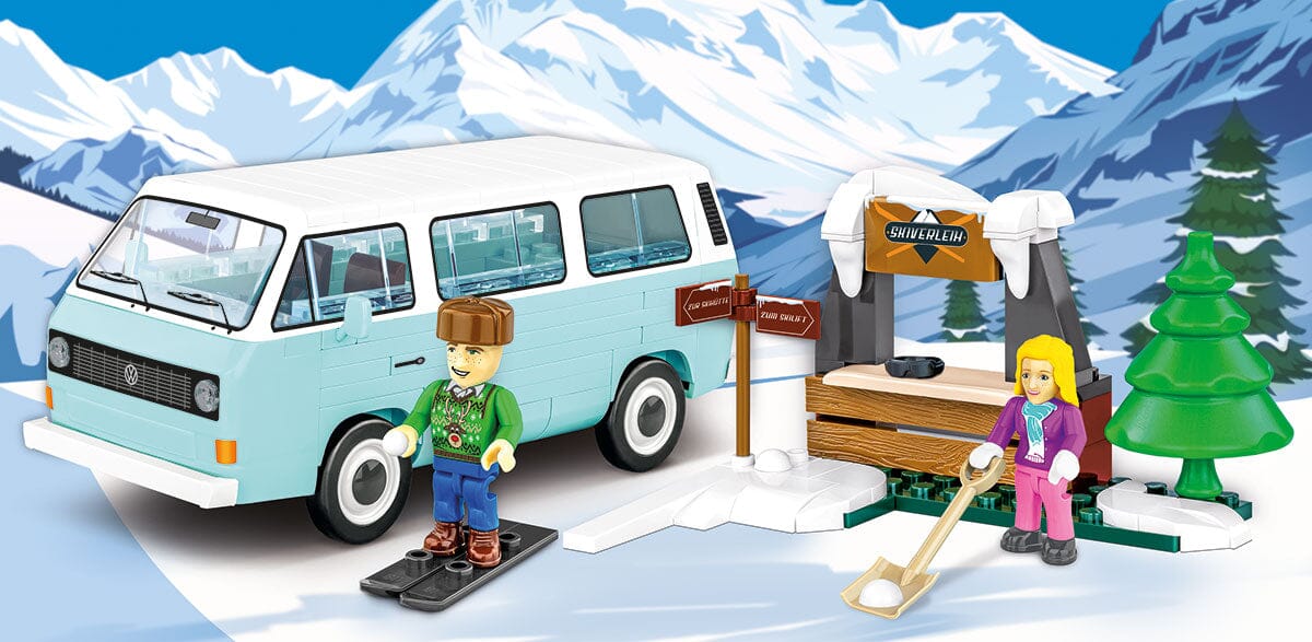 Volkswagen T3 Winter Adventure brick model - COBI 24639 - 189 bricks - Image 7