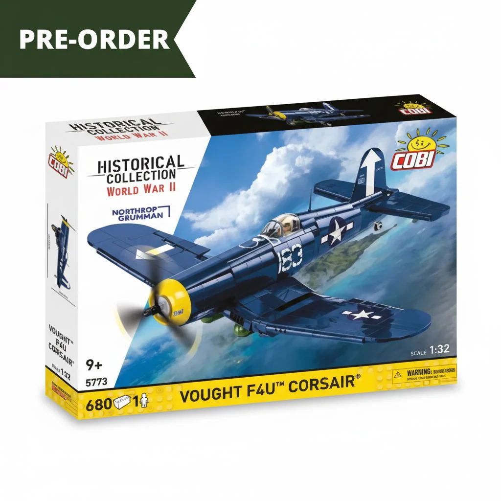 Vought F4U Corsair brick plane model - COBI 5773 - 680 bricks