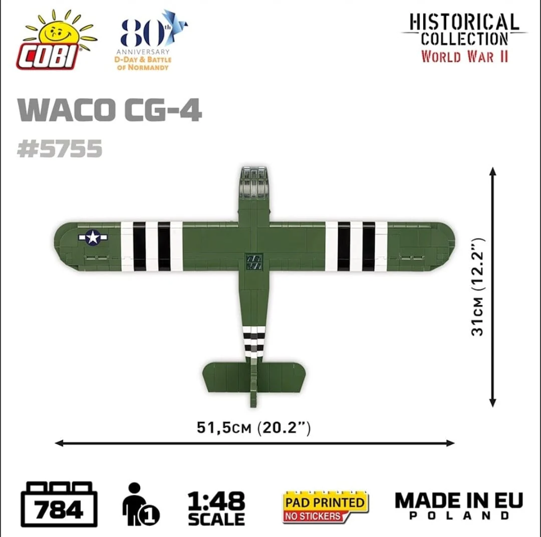 Waco CG-4 brick glider model - COBI 5755- 784 bricks - Image 7